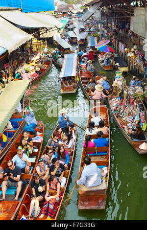 Thailandia Mercato Galleggiante di Damnoen Saduak vicino a Bangkok, Bangkok, Thailandia Foto Stock
