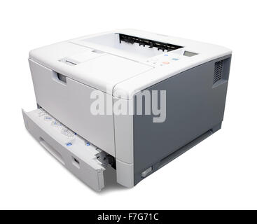 Stampante laser isolato su uno sfondo bianco Foto stock - Alamy