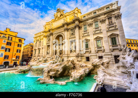 Roma, Fontana di Trevi. L'Italia. Foto Stock