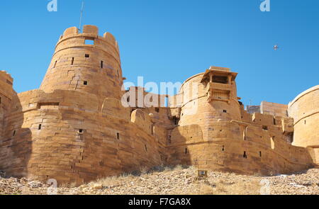 Vista esterna di Jaisalmer Fort, Jaisalmer, Rajasthan, India Foto Stock