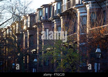 Autunno nel South End quartiere di Boston, Massachusetts Foto Stock