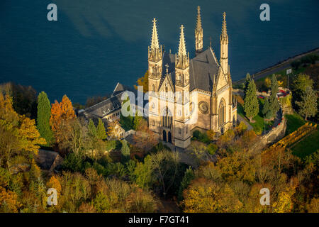 Apollinare chiesa, luogo di culto, Apollinaris pendenza, sul Reno, Remagen, la Valle del Reno, Sankt Goar, Rhineland-Palatina Foto Stock