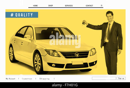 Sito web di auto Homepage Layout concetto di pubblicità Foto Stock
