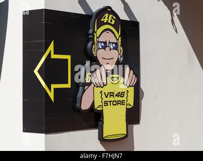 Tavullia, Italia. Home e base di fan della MotoGP Valentino Rossi. Foto Stock