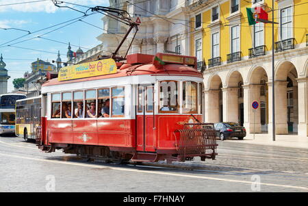 Tram di Lisbona, Portogallo Foto Stock