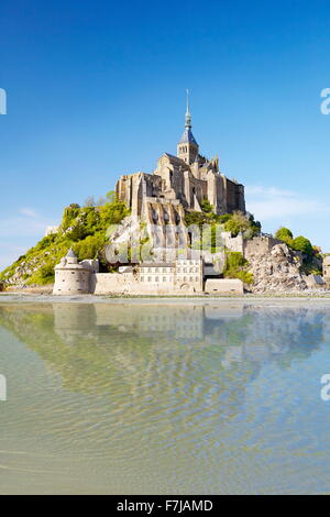 Mont Saint Michel, in Normandia, Francia Foto Stock