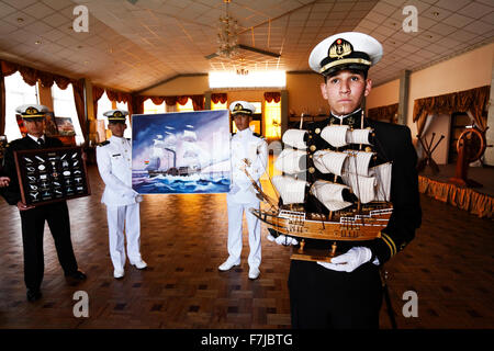 La Bolivia è un paese senza sbocco sul mare dal 1879. Ma come ancora unterhaelt paese povero un separato della Marina Naval Boliviana. Foto Stock