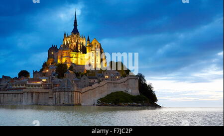 Mont Saint Michel, in Normandia, Francia Foto Stock