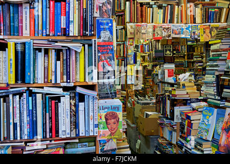 Interno di Camilla's Bookshop, Grove Road, Eastbourne, East Sussex, England Regno Unito Foto Stock
