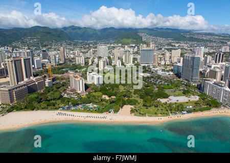 Antenna, Fort Derussey, Waikiki, Honolulu Oahu, Hawaii Foto Stock