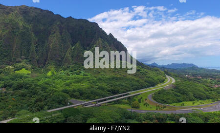 Di Koolau, montagne, Oahu, Hawaii Foto Stock