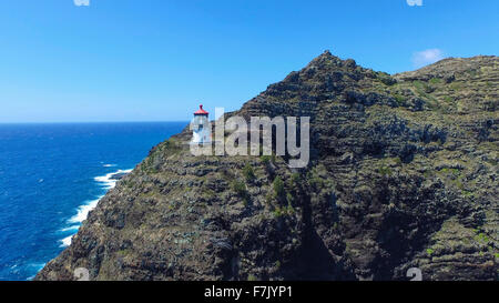 Faro, Makapuu Beach, Oahu, Hawaii Foto Stock