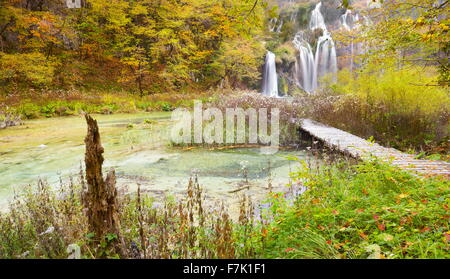 Il Parco Nazionale dei Laghi di Plitvice, Croazia, Europa Foto Stock