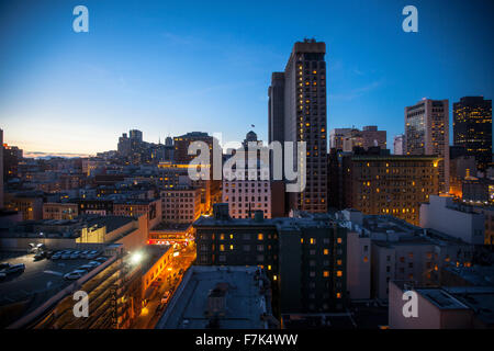 Vista fron hotel Nikko San Francisco California Foto Stock