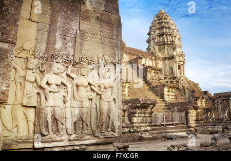 Angkor Wat, Cambogia, Asia (UNESCO) Foto Stock