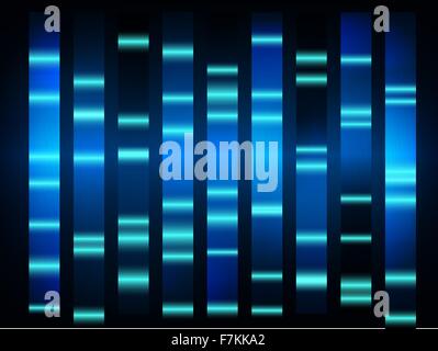 Colorate dna medico risultati con sfondo nero Illustrazione Vettoriale