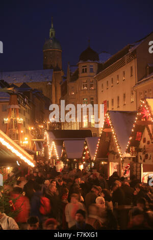 Europa, Deutschland, Sachsen, Monti Metalliferi, Annaberg-Buchholz, Weihnachtsmarkt Foto Stock
