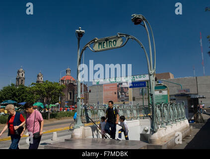 Bellas Artes La stazione della metropolitana nel Parco Alameda, Città del Messico, Messico Foto Stock