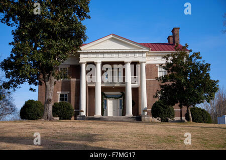 Tulip Grove Revival Greco home di Andrew Jackson Donelson, Presidente Andrew Jackson il segretario, Eremo, Presidente Andrew Jackson Mansion e Home, Nashville, Davidson County, Tennessee, Stati Uniti d'America Foto Stock