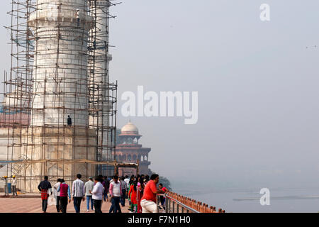 I lavori di costruzione al Taj Foto Stock