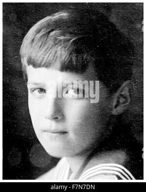 Alexei Nikolaevich (12 agosto 1904 - 17 luglio 1918) della casa di Romanov, Tsesarevich e apparente erede al trono dell'impero russo. Foto Stock