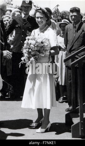 La regina Elisabetta II di Gran Bretagna visita la Nuova Zelanda 1954 Foto Stock