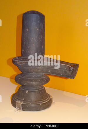 Il granito olio lampada da Mysore, India. Datata xiii secolo Foto Stock