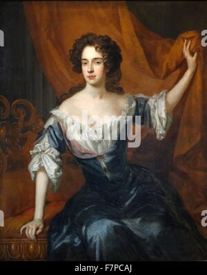 Ritratto della regina Caterina di Braganza (1638-1705) Regina dell'Inghilterra, in Scozia e in Irlanda e la moglie del re Carlo II. Risalenti al XVII secolo Foto Stock