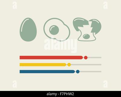 Infografico alimentare elementi. Illustrazione Vettoriale