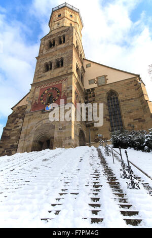 Scale per il St. Michaels chiesa di Schwaebisch Hall, Germania Foto Stock