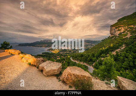 Route des Cretes, rocce, Cassis , Côte d Azur Francia, Foto Stock