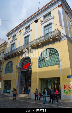 H&M, moda, negozio di abbigliamento, Ermou Street, Monastiraki, Atene, Grecia Foto Stock