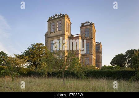 La hall del frutteto presso Hardwick Hall, Derbyshire. La Hardwick Station Wagon è composta da splendide case e splendidi paesaggi. Foto Stock