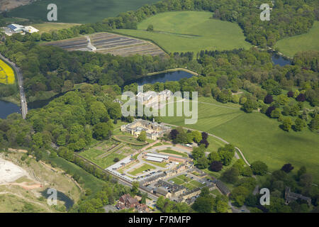 Una veduta aerea di Nostell Priory e parco, West Yorkshire. Nostell Priory è stata la casa del Winn Familiare per più di 350 anni. Foto Stock