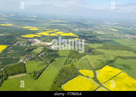 Una veduta aerea di Nostell Priory e parco, West Yorkshire. Nostell Priory è stata la casa del Winn Familiare per più di 350 anni. Foto Stock