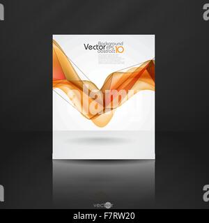 Arancio astratto onde lisce Illustrazione Vettoriale