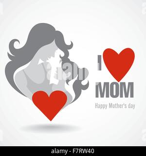 Felice Festa della mamma. Illustrazione Vettoriale