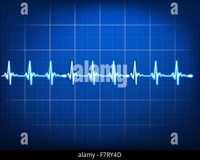 Abstract battiti cardiaci cardiogram. EPS 10 Illustrazione Vettoriale