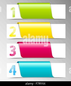 Banner numerato Illustrazione Vettoriale