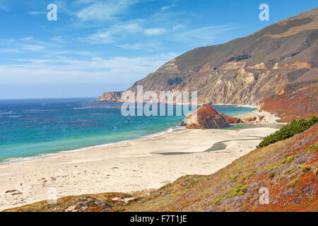 Costa californiana lungo la Pacific Coast Highway, STATI UNITI D'AMERICA. Foto Stock