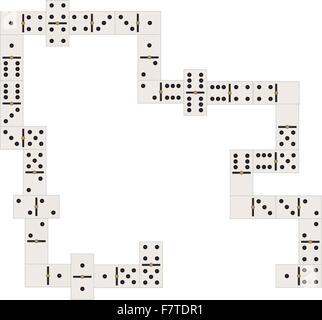 La figura domino chips Illustrazione Vettoriale