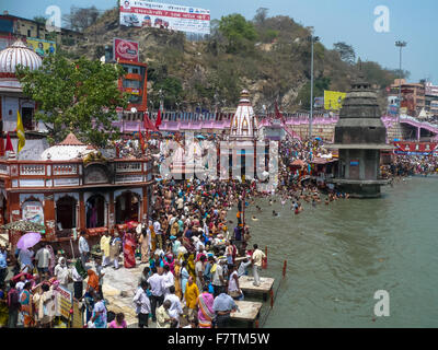 Kumbh Mela Festival a haridwar nel 2010 india Foto Stock