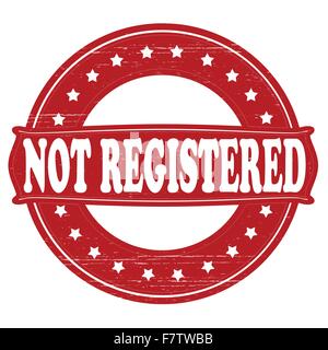 Non registrato Illustrazione Vettoriale