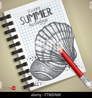 Set di disegnati a mano vari elementi Illustrazione Vettoriale