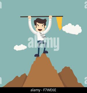 Imprenditore testamenti con il diavolo e un angelo Illustrazione Vettoriale