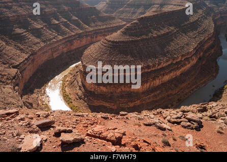 Collo d'oca del San Juan, Utah, Stati Uniti Foto Stock