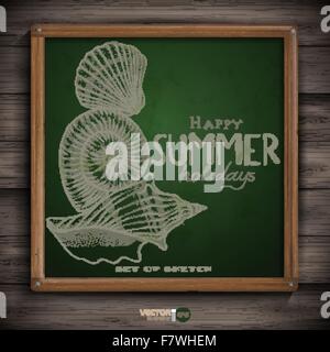 Set di disegnati a mano vari elementi Illustrazione Vettoriale