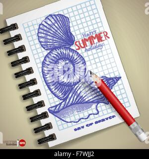 Set di disegnati a mano vari elementi Illustrazione Vettoriale