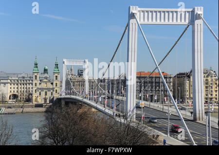 Il Ponte Elisabetta a Budapest, Ungheria Foto Stock