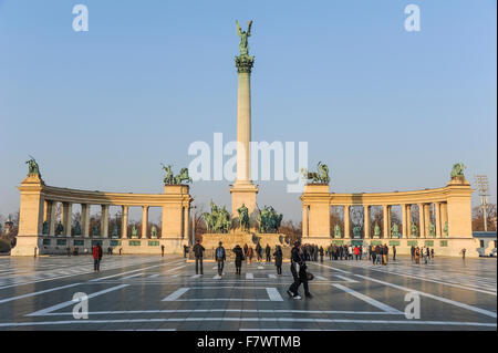 Hosok tere, Budapest, Ungheria Foto Stock